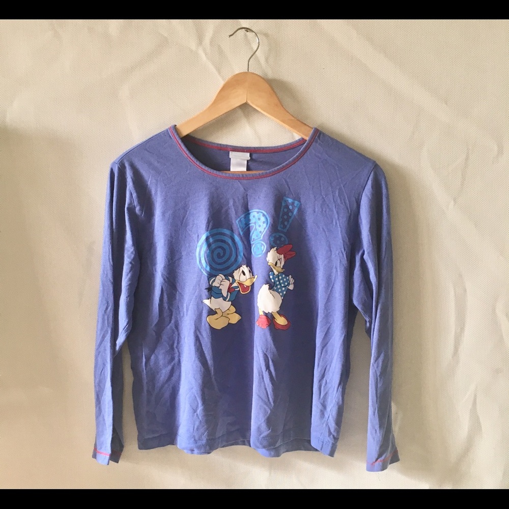 Disney Daunlod Duck Long Sleeve Shirt Size Small
